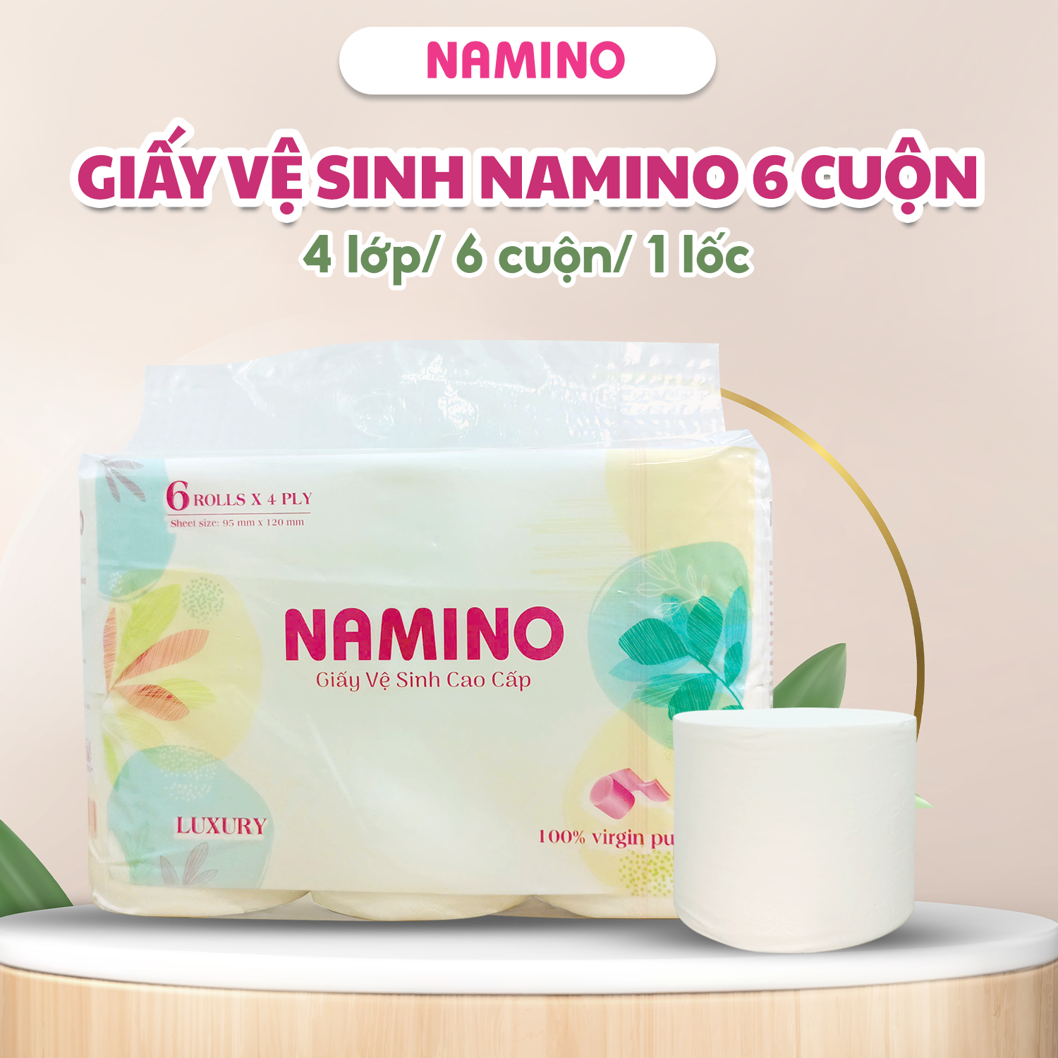 giấy vệ sinh không lõi 6 cuộn